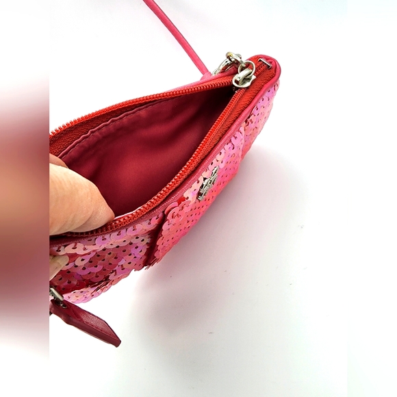 Coach pretty pink sequin wristlet like new! - Picture 3 of 9